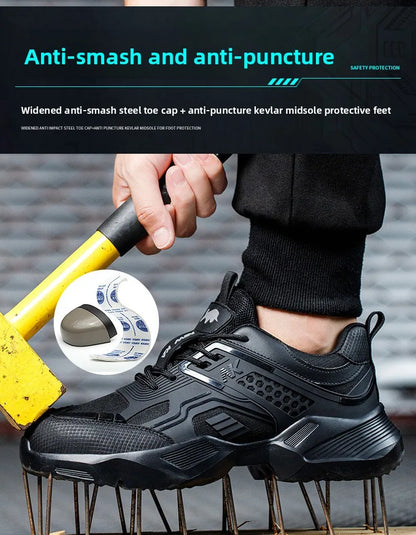 Labor Protection Shoes Are Lightweight Odor Resistant Breathable Smash Resistant Puncture Resistant Wear-resistant Safe for Work