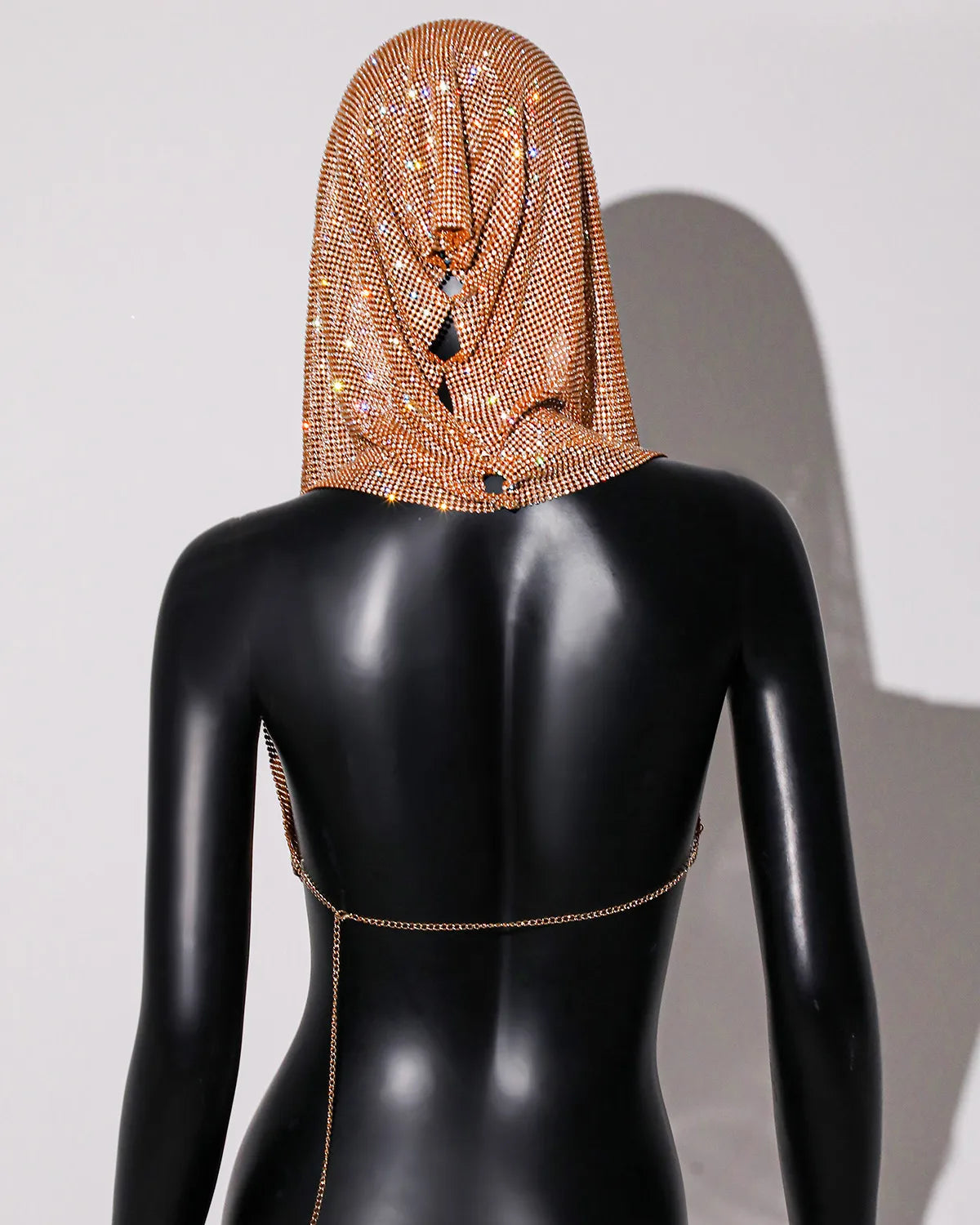 2025 Summer New Rhinestone Hooded Crop Top Sexy Deep V Neck Backless Sleeveless Glitter Tank Top Rave Nightclub Party Camisole