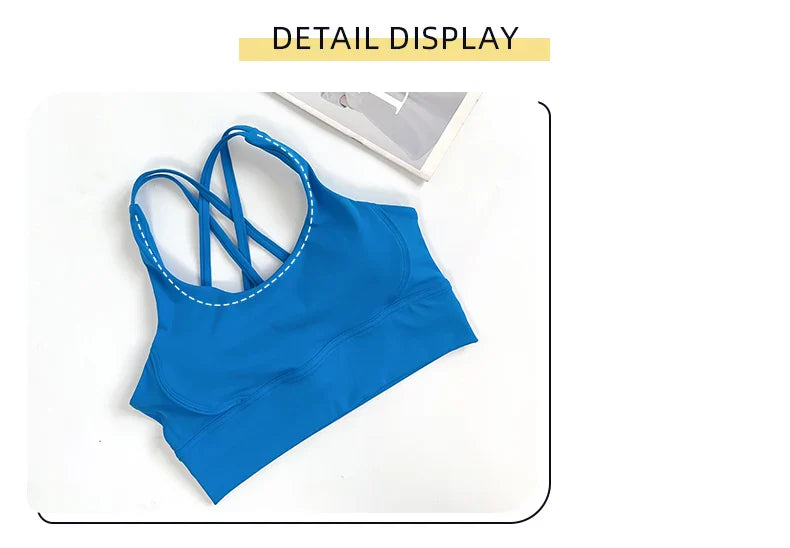 2 Pieces Yoga Set Women Gym Set Workout Clothes Sports Suits High Waist Leggings Cross Straps Fitness Bra Running Tracksuit👚👍️