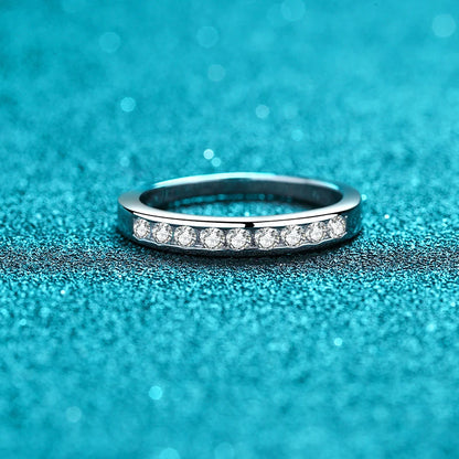 2mm Moissanite Ring for Women 925 Sterling Silver Rings with Gold Plated Wedding Bridal Proposal Promise Engagement Band