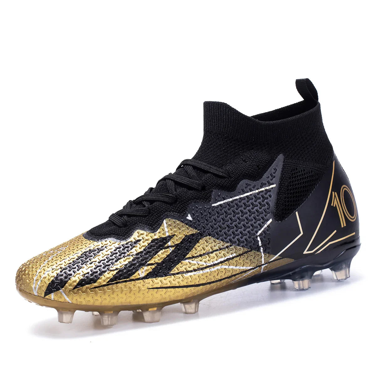 Limited high-top soccer boots FG spikes and TF broken nails Unisex style are available in 3 colors football boots sneakers