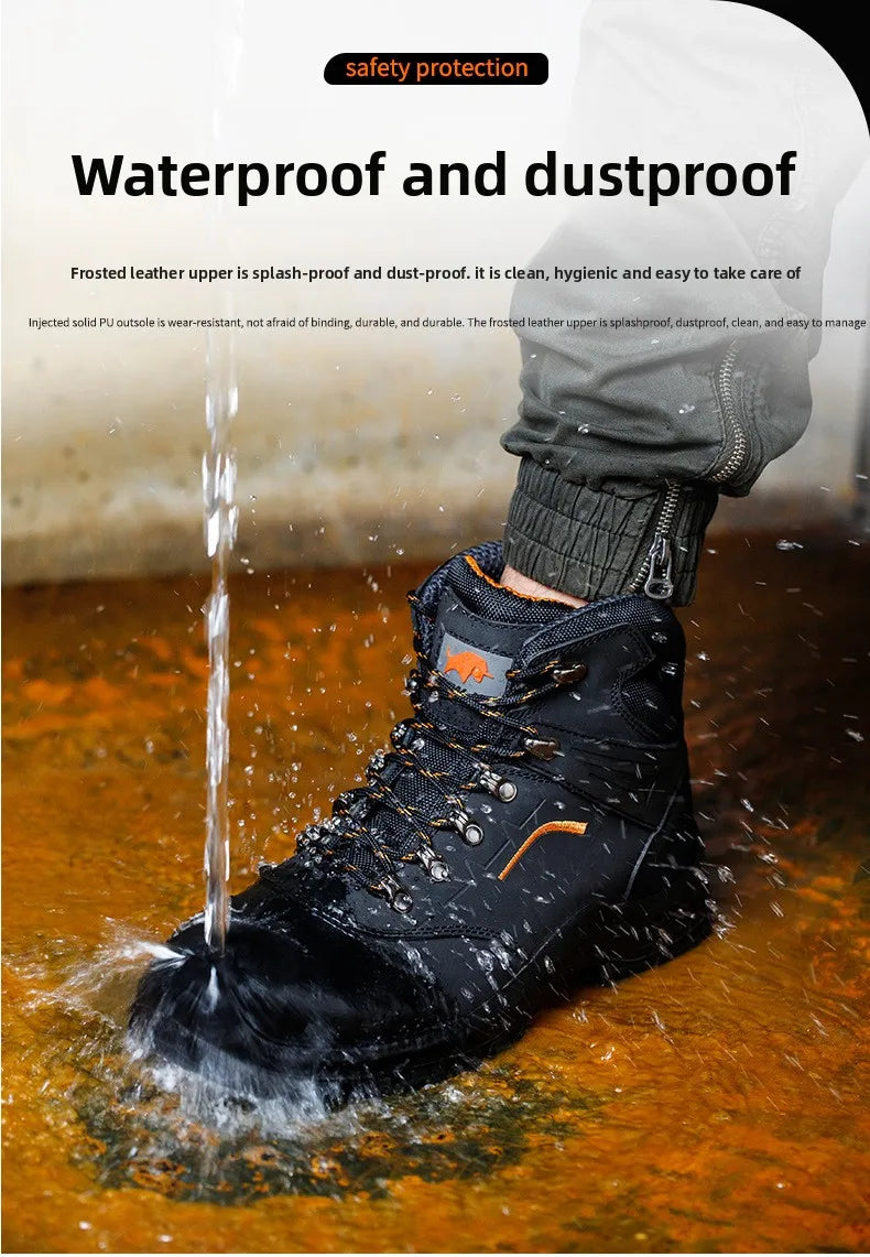 Men's Anti-Static Wear-Resistant Labor Protection Shoes Safety Smashing Protection Work Shoes for Factory Use