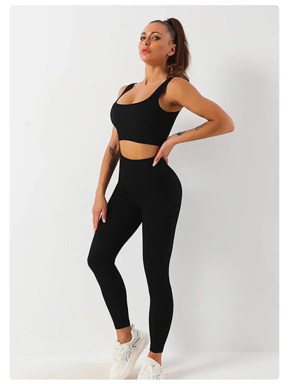 2Pcs Women Sports Set Seamless Yoga Set Fitness Suit Gym Leggings Bra Workout Sportswear  Active Wear Gym Clothing