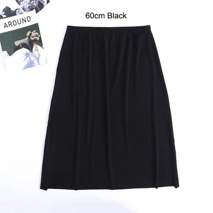 Petticoat Dress Solid Color For Women Safety Underskirt Slips Underskirt Half Slips Women Long Petticoat Ice Silk Underskirt
