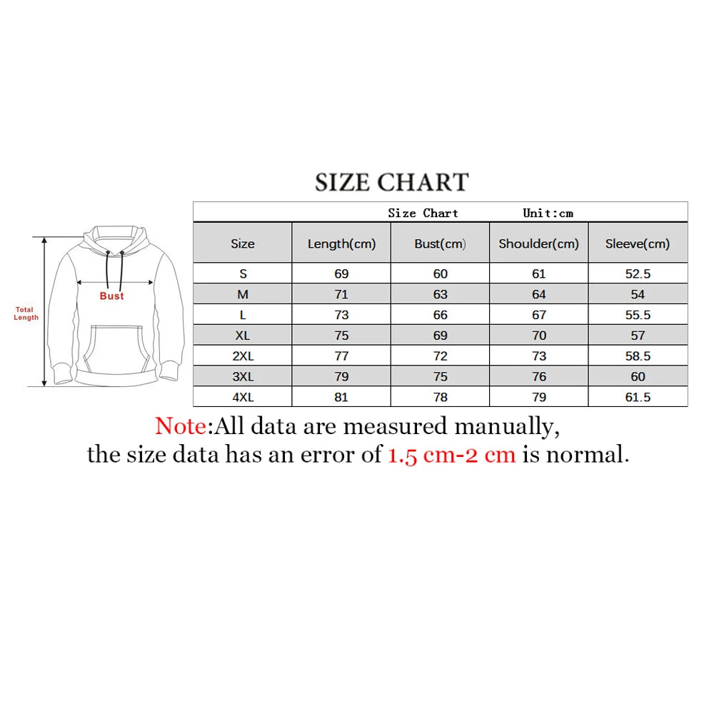 Hoodie Man Woman Harajuku Long Sleeve Pullover Tops Sweatshirt Gift
