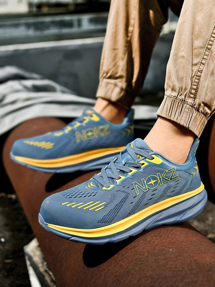 New Men Safety Shoes Work Shoes Anti-impact Steel Toe Sneakers Steel Wear-resistant Protective Breathable Sneakers Construction