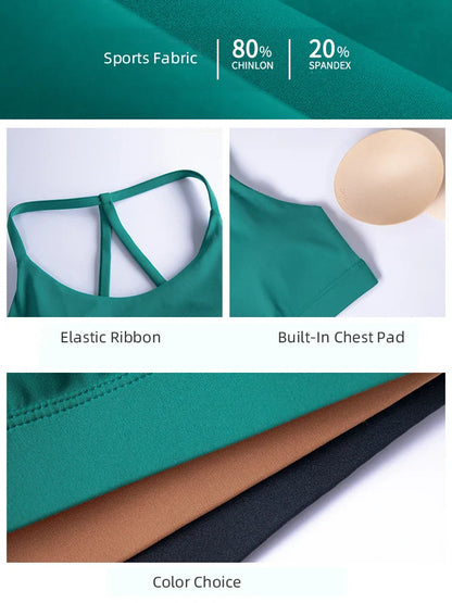 2024 New Yoga Shorts Sets Shockproof Vest High Waist Shorts Breathable Women's Tight Fitting Sports Yoga Sexy Crop Top Gym Set
