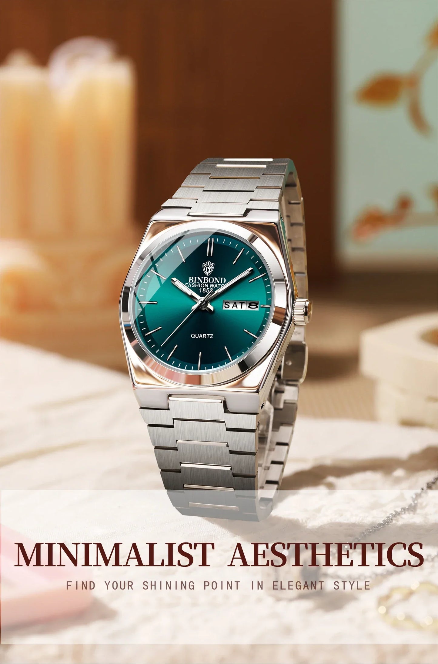 103 Business Women's Quartz Watch Waterproof Double Calendar Night Light Non Mechanical Ultra Thin Women's Quartz Watch