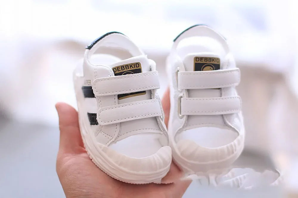 PU Leather Summer Sandals For Children 2024 Trend Fashion Boys Girls Beach Shoes Anti-slippery Soft-soled Toddler Shoes Footwear