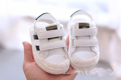 PU Leather Summer Sandals For Children 2024 Trend Fashion Boys Girls Beach Shoes Anti-slippery Soft-soled Toddler Shoes Footwear
