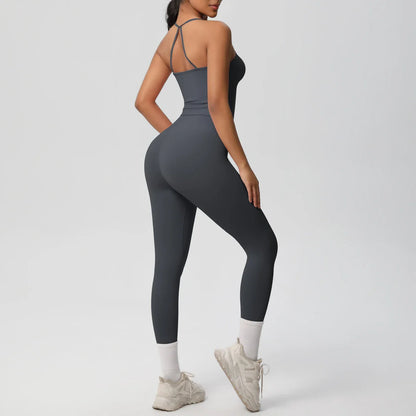2PCS Yoga Set Nude Feeling Workout Sets Women Tracksuit Gym Push Up Fitness Running Workout Sportwear Sport Bra Leggings Suit