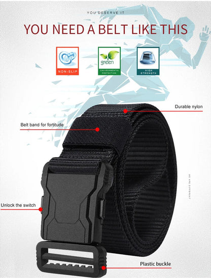 Tactical Waist Belt - Durable Automatic Buckle, Perfect for Outdoor Adventures, Unisex Accessories for Men and Women