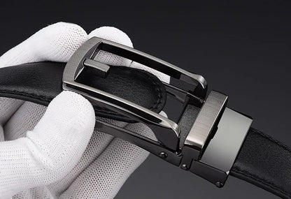 Men Belt High Quality Faux Leather Men's Belt Waist Strap for Male Automatic Buckle Belts for Men Alloy Buckle 3.1cm Black Brown