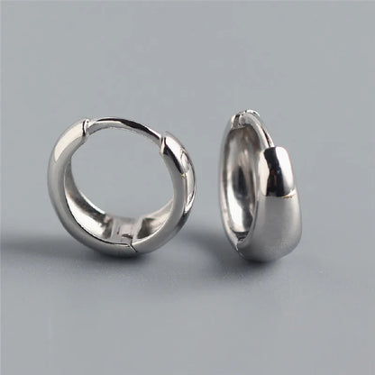 Real 100% 925 Sterling Silver Punk Hip-Hop Link Chain Gothic Studs Earrings for Fashion Women Jewelry Accessories 2022