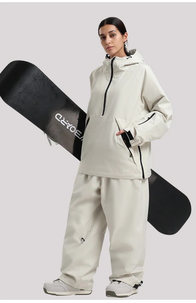 2025 Women's & Men's Slim Fit Ski Suit Set - Thermal Insulated Waterproof Snowboard Jacket & Pants for Outdoor Sports