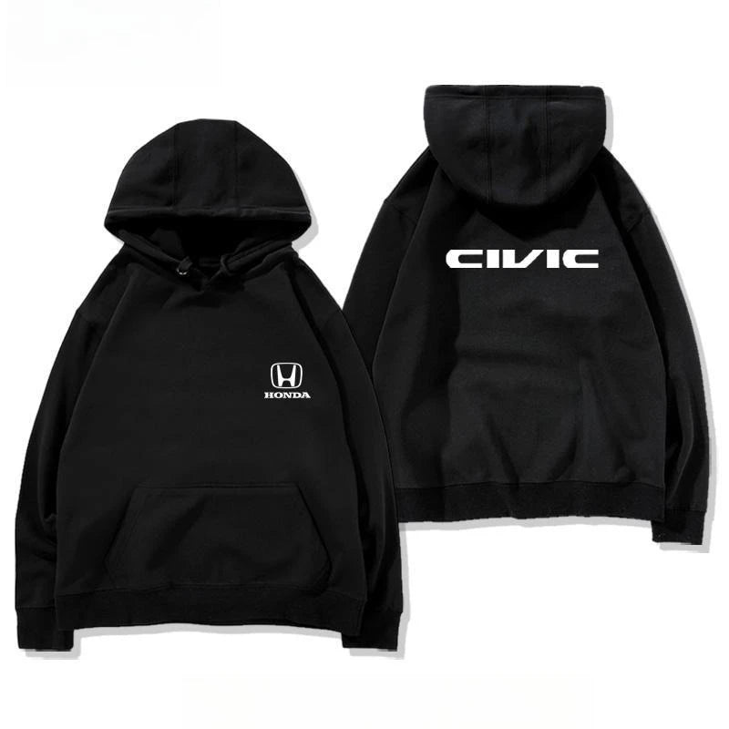 Men Civic Modification Culture JDM Auto Repair Hooded Sweater Jacket Men's and Women's Fashion Casual