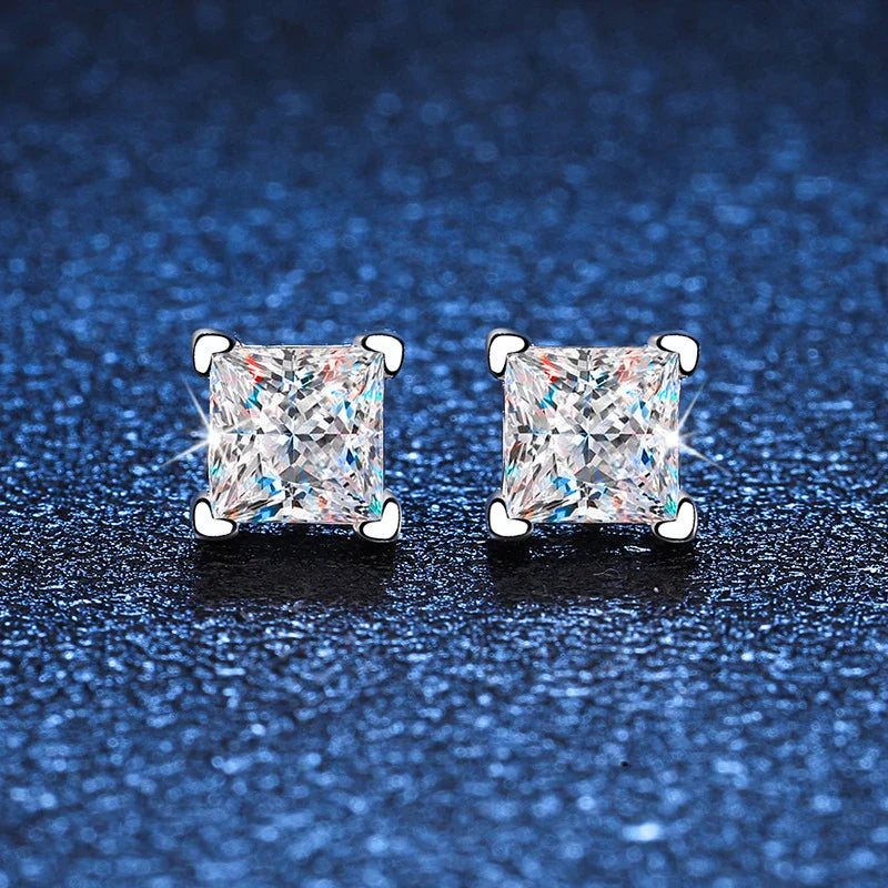 1ct D Color Moissanite Stud Earrings For Women Luxury Jewelry Original 925 Sterling Diamond Wedding Party Earring Gift