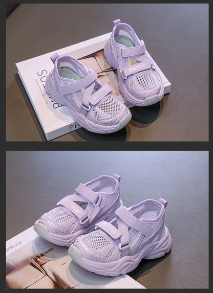 2025 Fashion Children's Sandals for Girls and Boys Soft Soles Anti slip Mesh Breathable Kids Sports Running Shoes