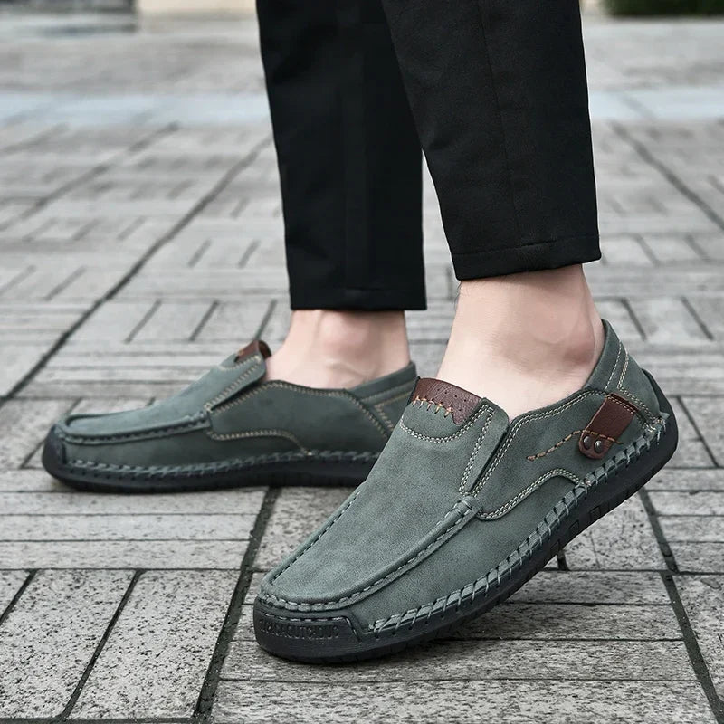 Spring Handmade Men Shoes Casual Comfortable Men Slip On Loafers Men Walking Flats Hot Sale Moccasins Tooling Shoes Sneakers