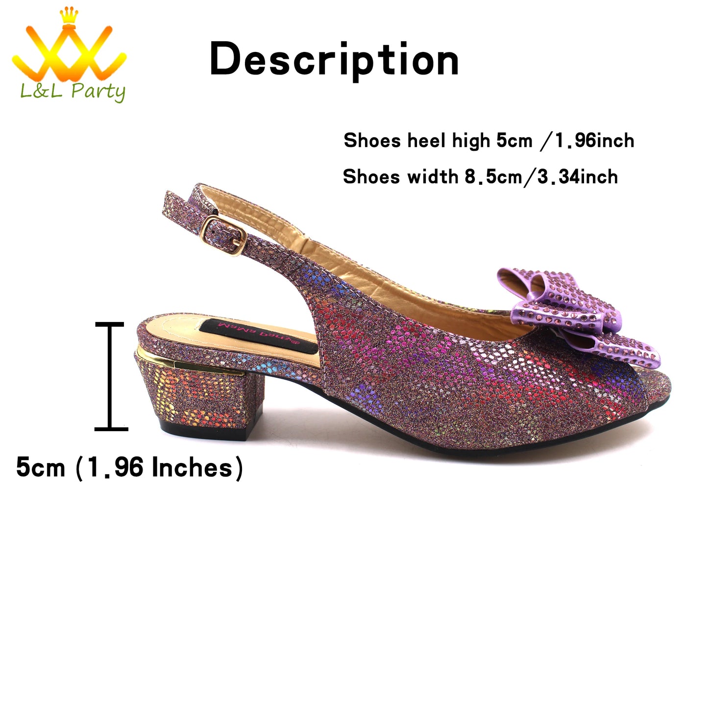 Italian Women Shoes Matching Bag Set in Sky Blue Color Comfortable Heels with Appliques for Wedding