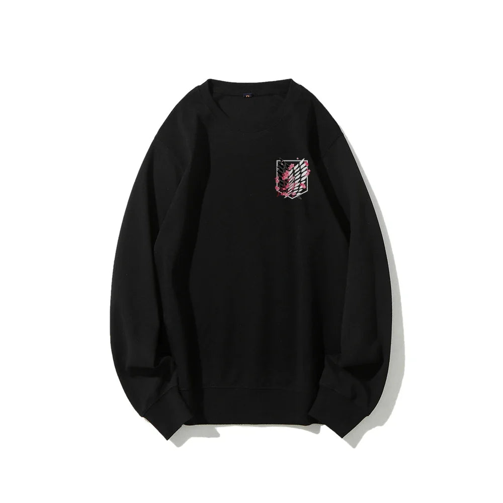 Anime Attack on Titan Sweatshirt Casual Streetwear Men Women Round-neck Pullover Hoodie Sweater Long Sleeves Top Autumn Trendy