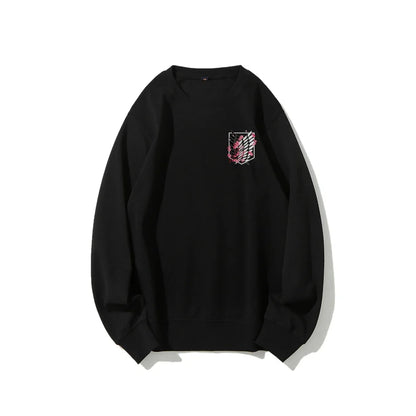 Anime Attack on Titan Sweatshirt Casual Streetwear Men Women Round-neck Pullover Hoodie Sweater Long Sleeves Top Autumn Trendy