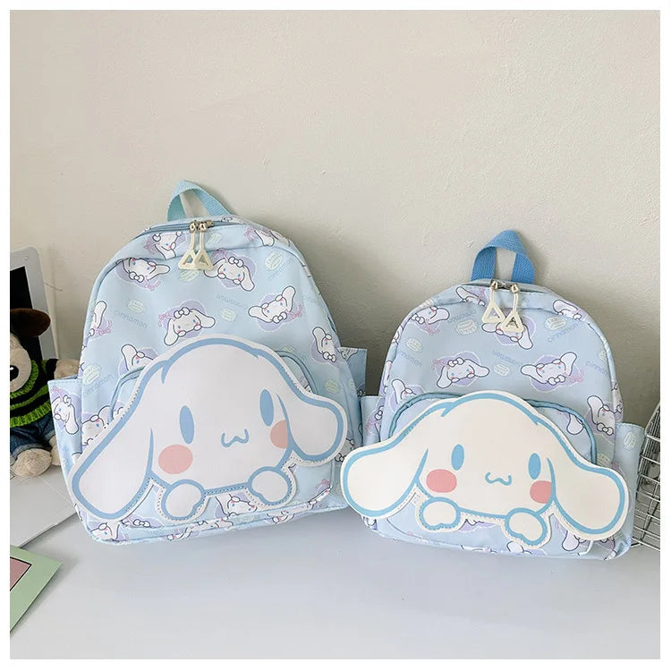 Anime Cartoon Kuromi Melody Cinnamoroll Backpack Boys Girls Cartoon Hello Kitty Kawaii Canvas Fashion Children's Schoolbag