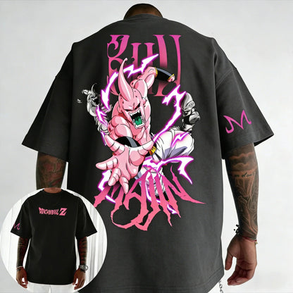 Anime T-shirt Summer New Majin Buu Co Branded Men and Women Harajuku Loose Casual Parent Child Short Sleeve