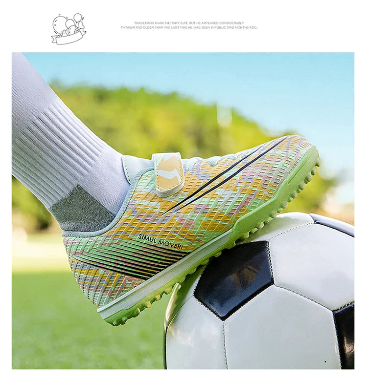 Children Football Shoes Grass Society Indoor Training Original Boy Girl Soccer Shoes Cleats Non Slip Kids Football Field Boots