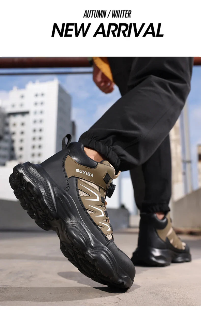High-top men's work shoes and workwear series for all four seasons
