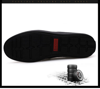 Genuine Leather Men Casual Shoes Luxury Brand New Mens Loafers Moccasins Breathable Slip on Black Driving Shoes Plus Size 37-45