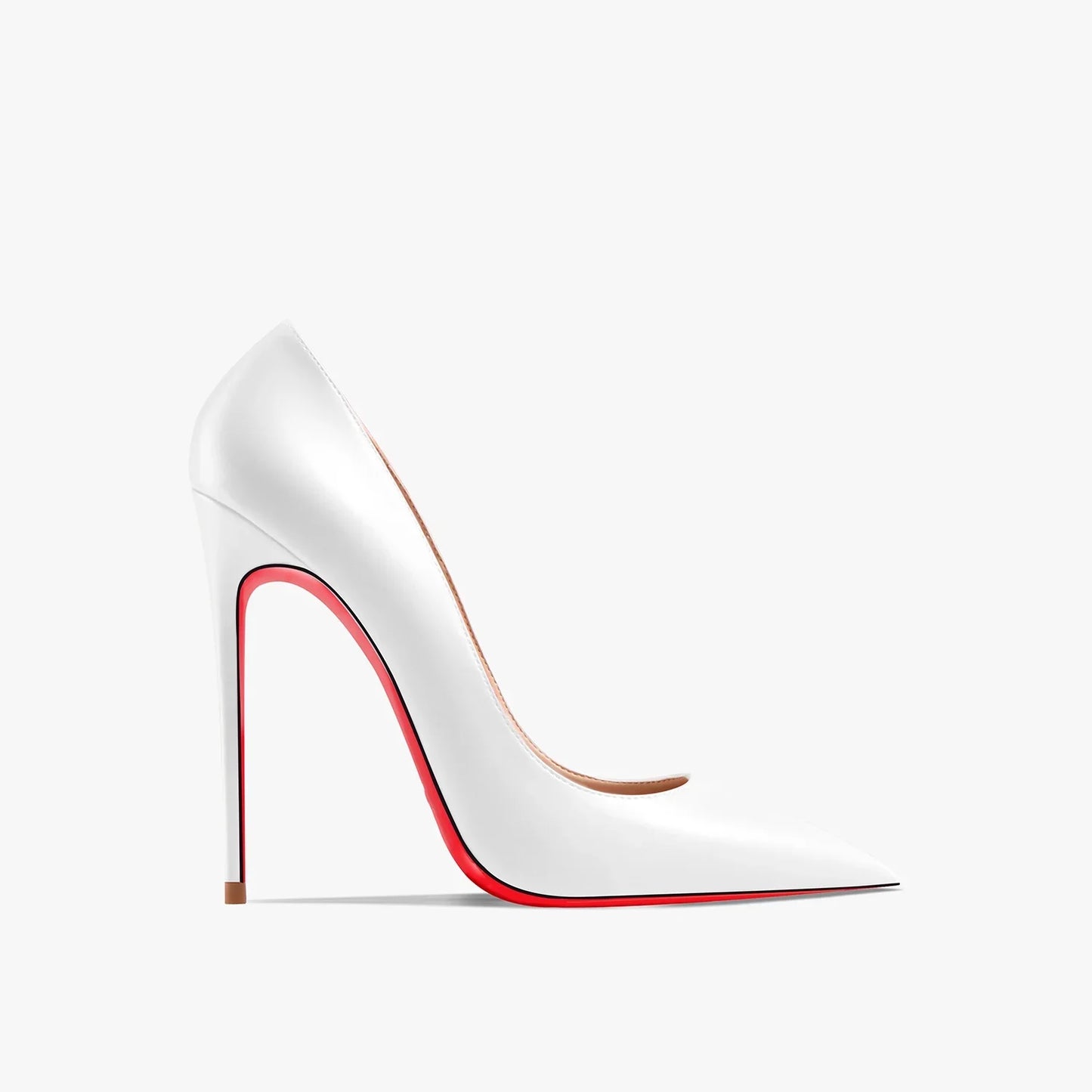 New Women's Red Shiny Bottom High Heels Luxury Pointed toe Pumps 12 cm Sexy Matte Party Wedding Shoes Elegant Woman Heeled Shoes