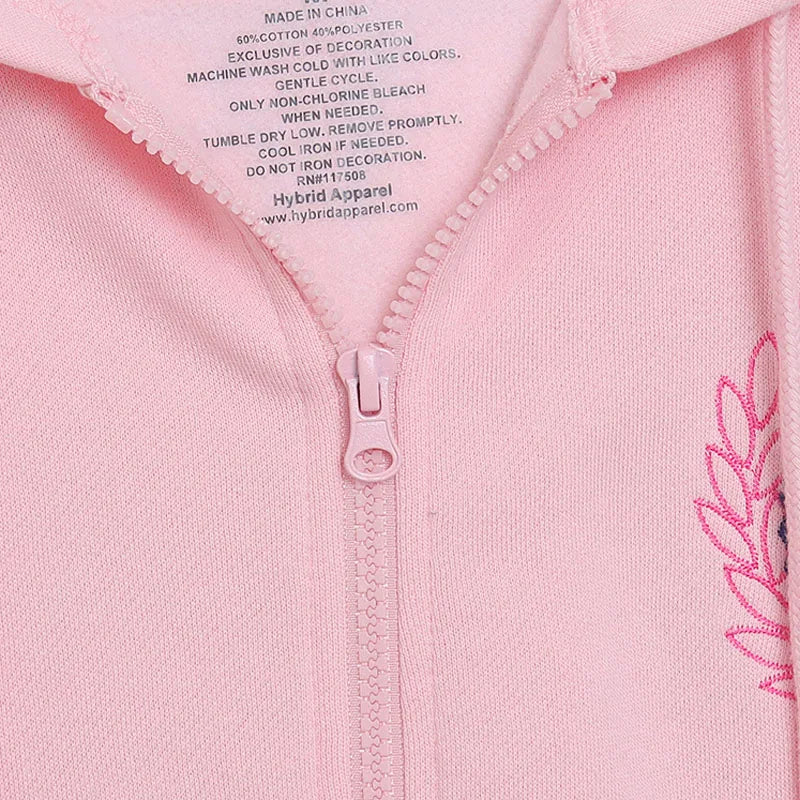 Cute Marie Cat Fleece Hooded Sweatshirt Winnie the Pooh Embroidery Zip Up Hoodies Jacket Women Casual Cartoon Jumper Top