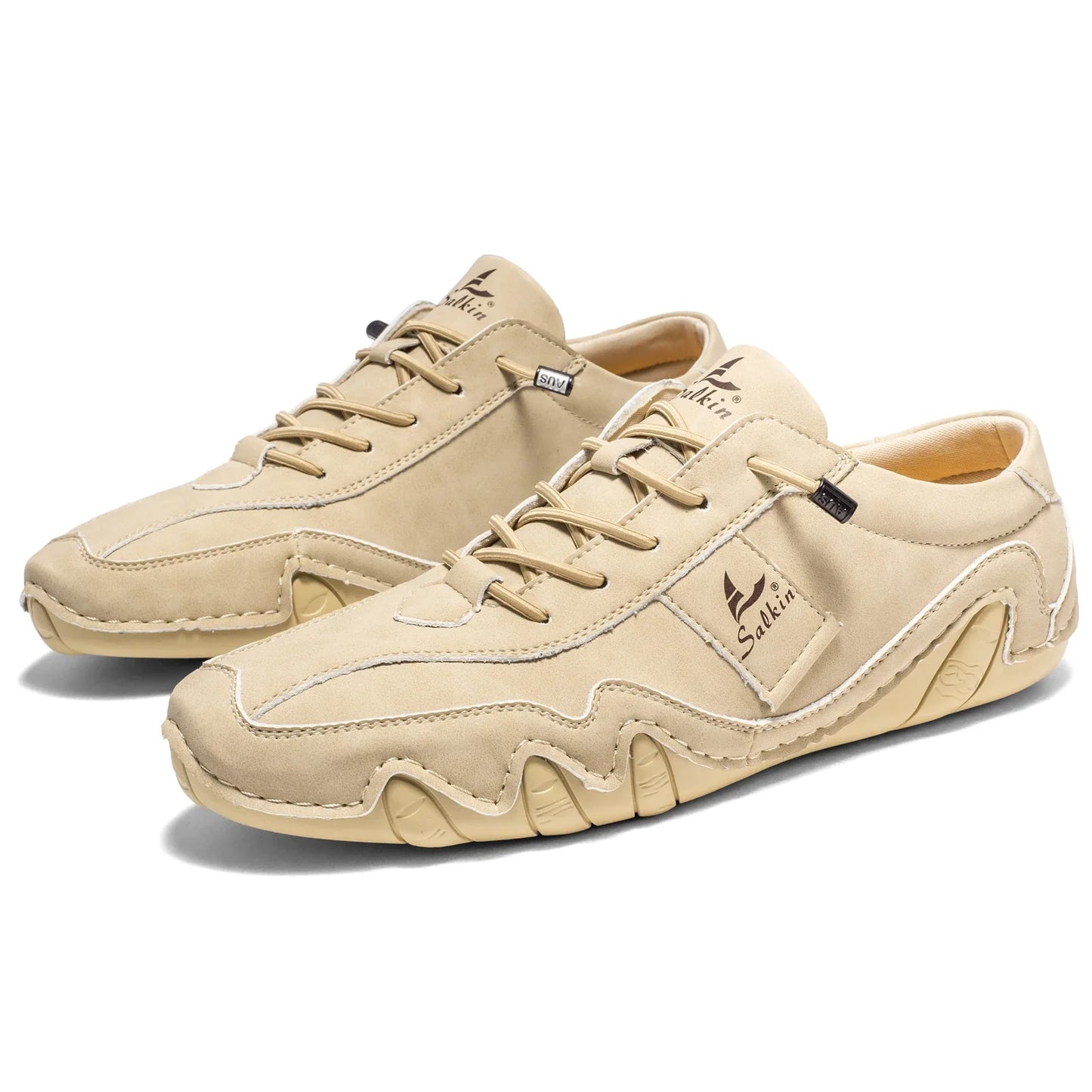 Spring Handmade Leather Casual Men Shoes Design Fashion Sneakers Man Loafers Breathable Soft Flat Shoes Driving Shoes