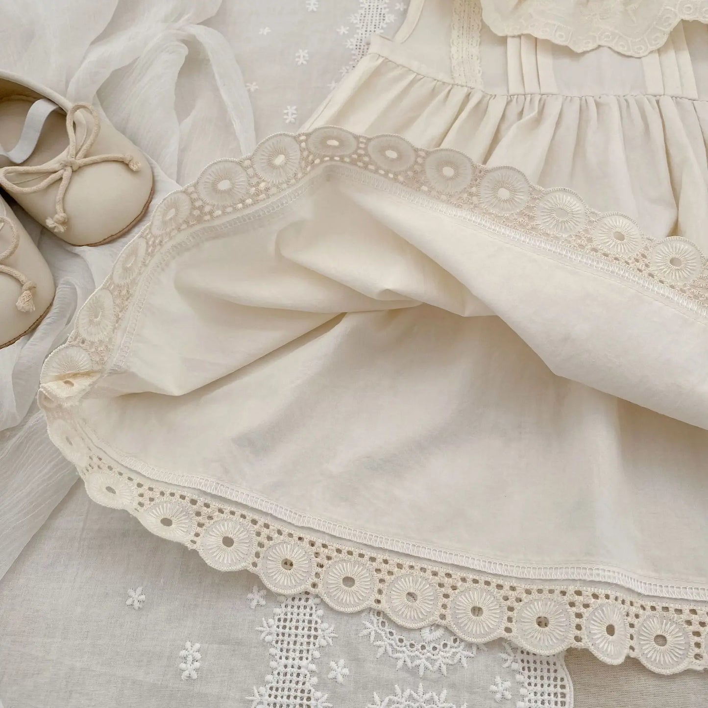 2026 Girls Summer New 2-6Yrs Pure Cotton Sleeveless Lace Collar Baby Girl Dress Children Princess Birthday Sweet Dress
