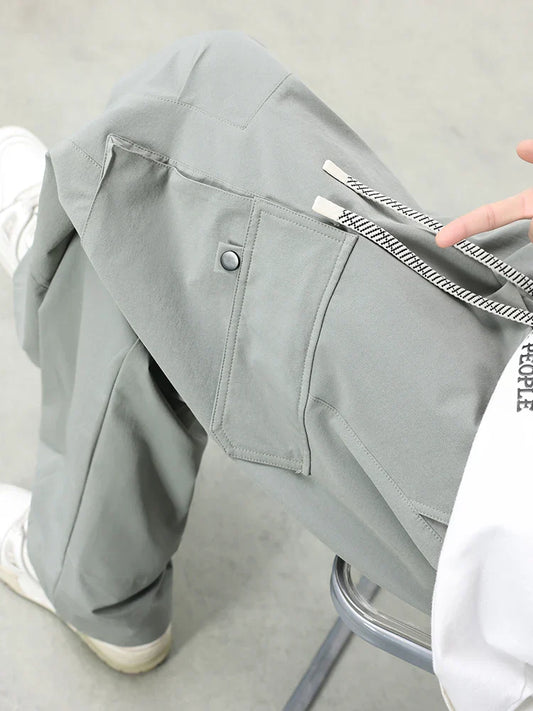 Summer Men's Cargo Pants with 5 Pockets Outdoor Quick Dry Casual Pants Lightweight and Cool Stretch Straight Trousers