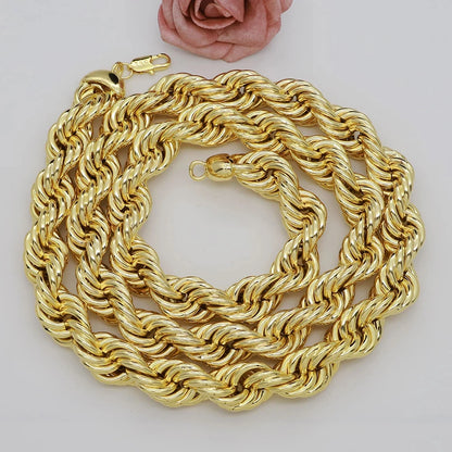 60cm 24in Punk Thick Chain Bicolor Gold-Plated Necklace For Men Women Hip Hop Luxury Copper Chain Dubai Jewelry Neck Party Gift