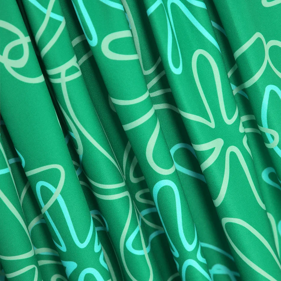 3PCS Full Printing Green Dress for Kids Girl Cosplay Dress+Scarf +Belt Disgust Costume Halloween Disguise Party Joy Clothing