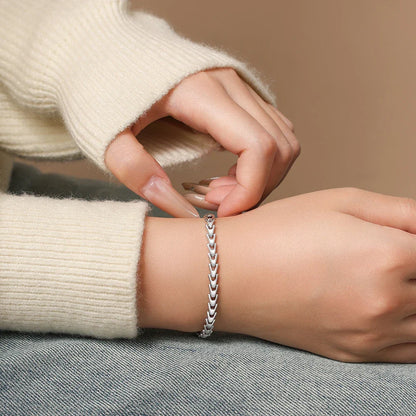 S925 Sterling Silver Trendy Punk Cuban Chain Hip Hop Style for Women Men Yellow Gold Plated Kpop Bracelet Party Jewelry