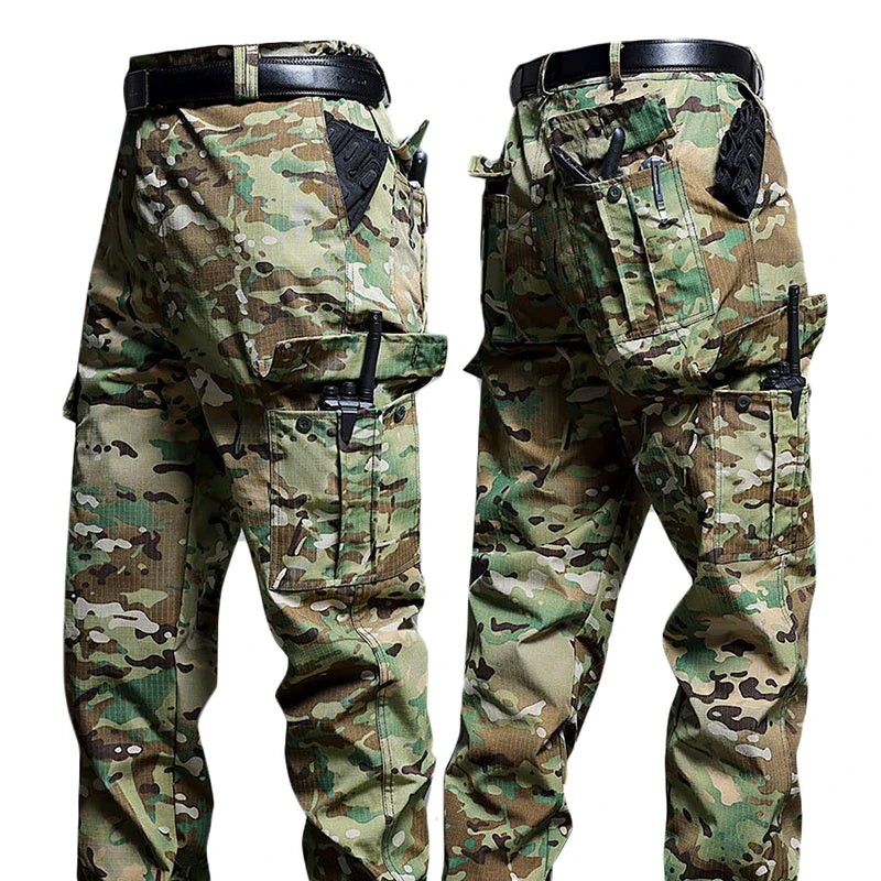 New Work Cargo Pant Men Wear-Resistant Stretch Tactical Trousers Casual Breathable Multi-Pocket Outdoor Waterproof Training Pant