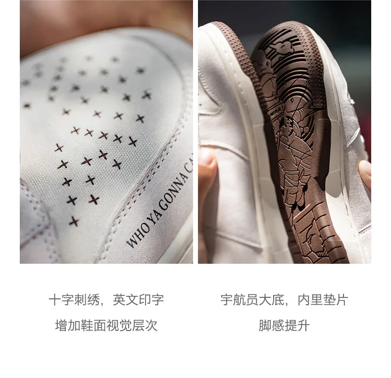 Fashion Men's Sports Shoes Retro Niche Design Punk Style Street Skateboard Shoes Sports Casual Shoes Plaid Men's Shoes