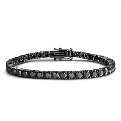 3/4/5MM Black Moissanite Tennis Bracelet for Women Hip Hop Full Diamond Men's Bracelet 100% 925 Sterling Silver Wholesale
