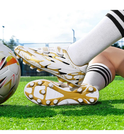 New Hot Kids Soccer Shoes School Football Boots Boys Girls Cleats Grass Sneakers Child Outdoor Athletic Training Sports Footwear