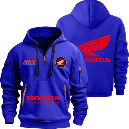 zipper hoodie outdoor sports enthusiasts 2025 new men and women fashion half zipper pocket spring and autumn hoodie
