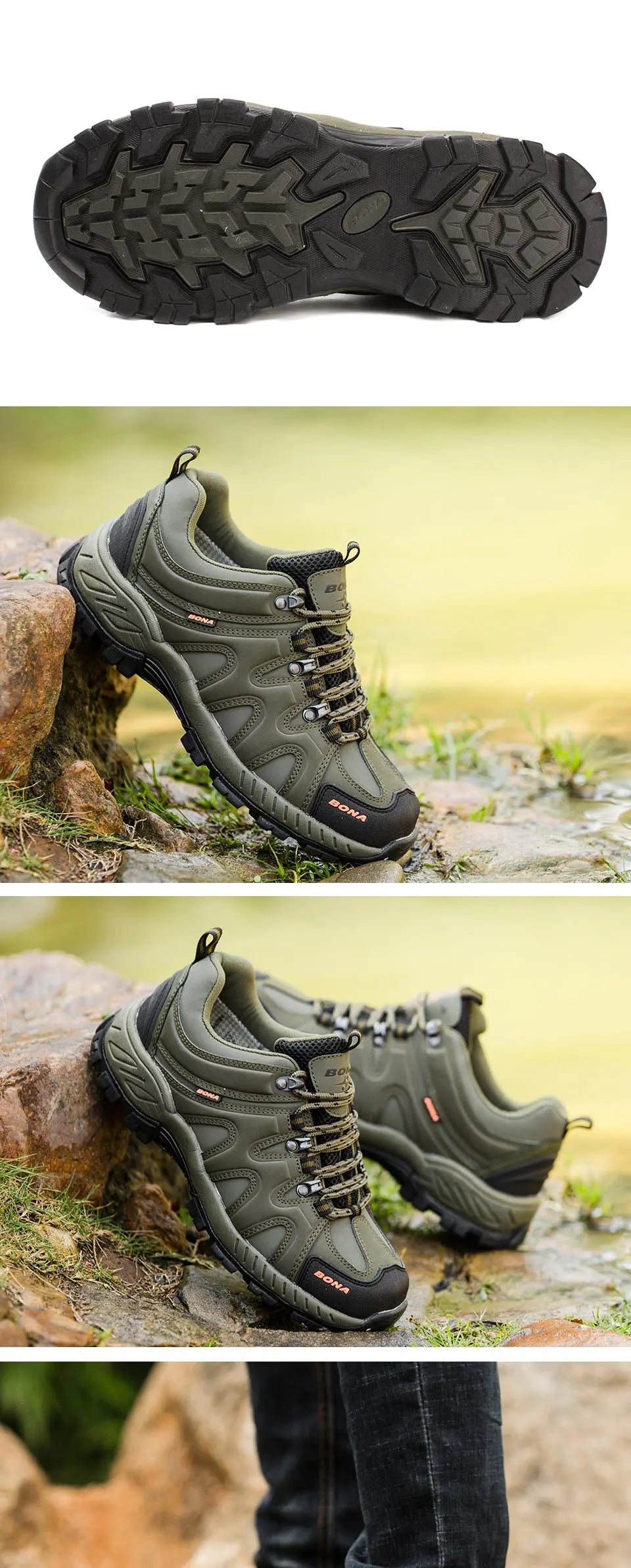 New Arrival Classics Style Men Hiking Shoes Lace Up Men Sport Shoes Outdoor Jogging Trekking Sneakers