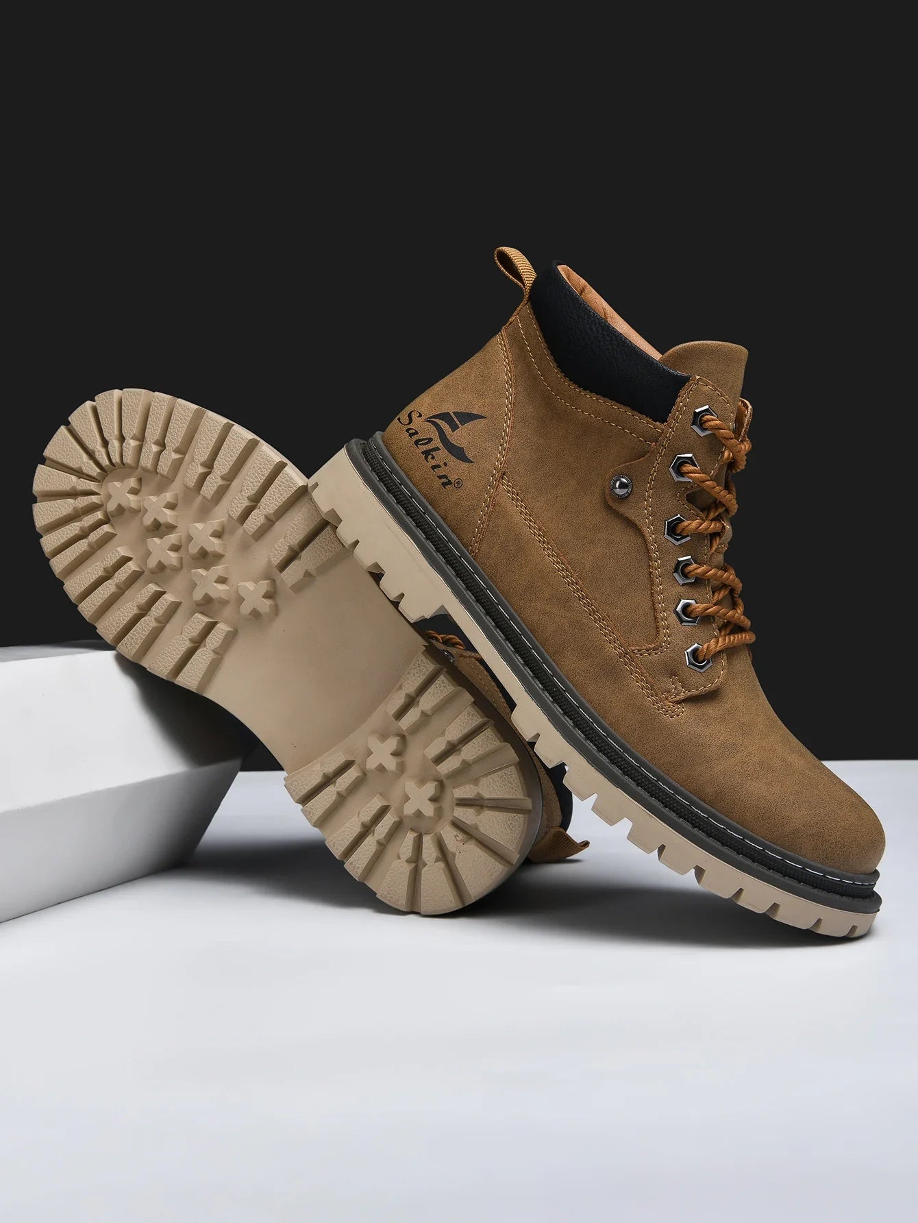 Handmade Men Boots Ankle Winter Leather Shoes Autumn Outdoor Hiking Boots Sneakers Hombres Botas High Top Footwear Anti Slip