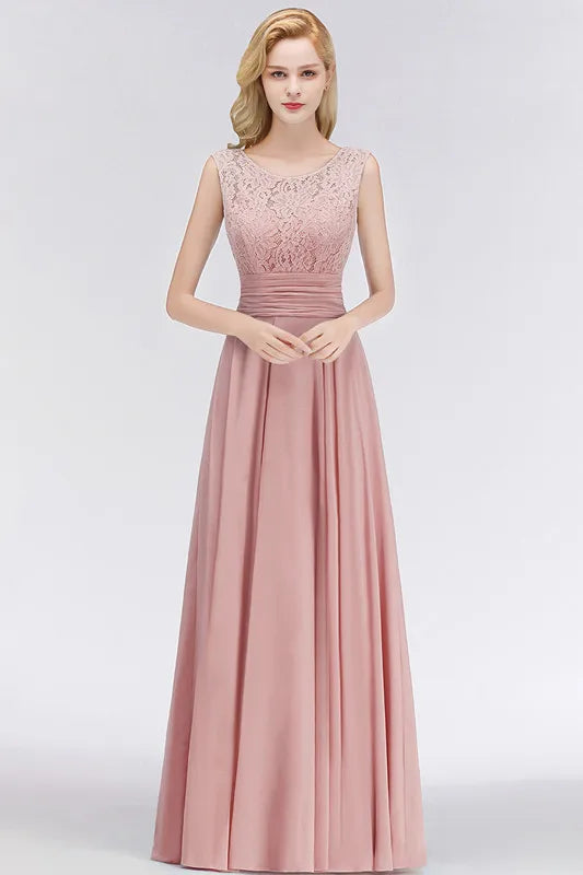 Chiffon Lace Long Evening Dresses For Women 2023 Dusty Pink Sexy V Back Formal Party Prom Gowns With Sashes Vestido De Fiesta