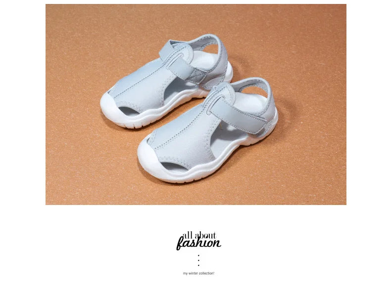 Kids Closed-Toe Sport Sandals Breathable Water Shoes Luxury Non-Slip Summer Beach Shoes Sandals for Toddler Boys Girls