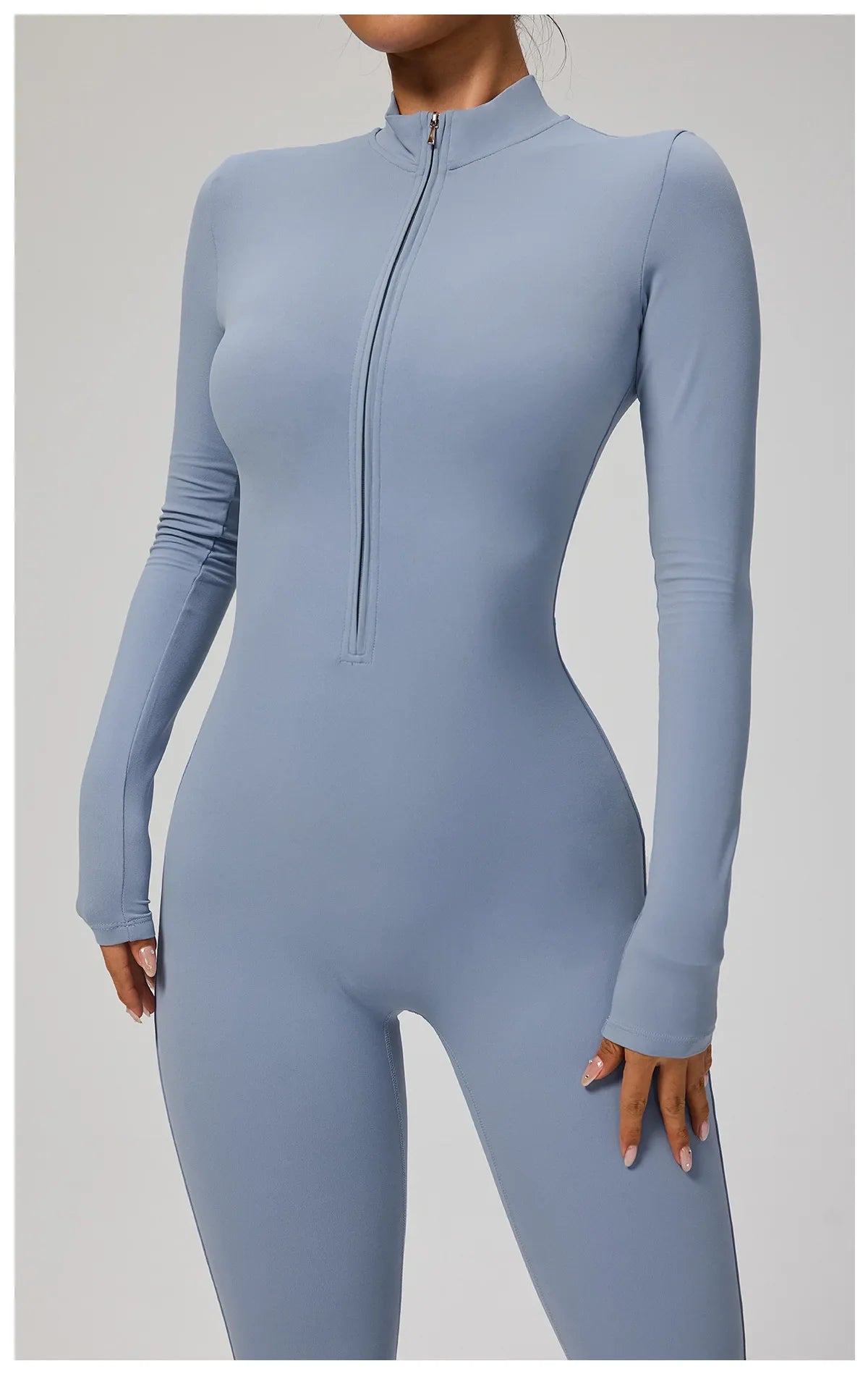 Zipper Jumpsuit Women Quick Dry Clothing Sportswear Woman Gym Yoga Sport Sets Spandex Nylon Workout Sets Women Tracksuit