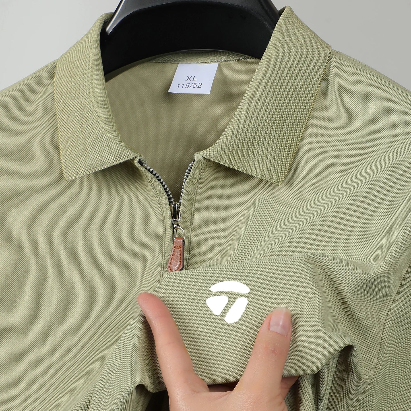 Summer New Men's Fashion Half Pulled Chain Collar Collar Golf T-shirt, Golf Slimming Short Sleeve Top, Casual Men's Top M-5XL